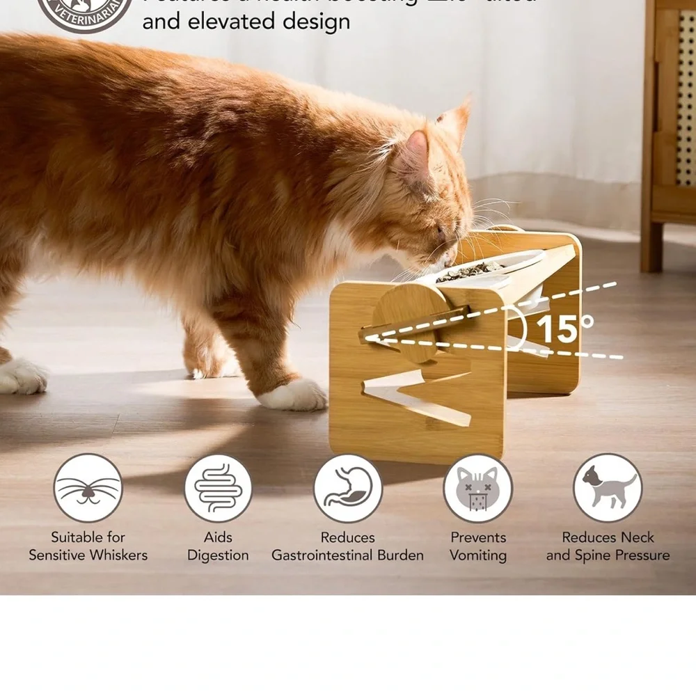 Elevated pet bowls for cats and small dog